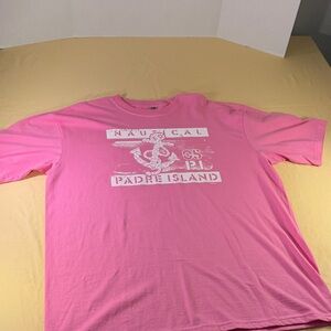 Sync pink crewneck T-shirt size extra large Nautical Padre Island, 05
